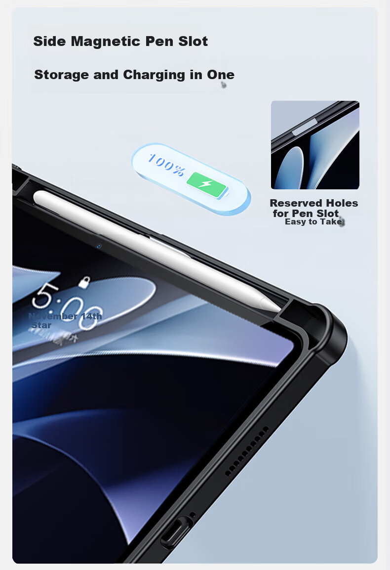 Чехол-клавиатура Shanmo для Huawei MatePad 11.5/11.5s/Air 11.5-дюймов, разъемная клавиатура с защитой, магнитный чехол с регулируемой высотой