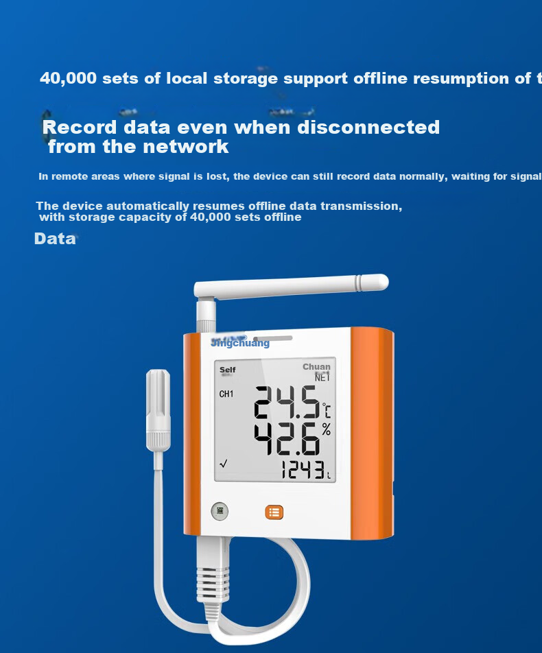 Elitech GSP-8G Термогигрометр с 4G сетевым подключением, удаленный мониторинг температуры и влажности, сигнализация для теплиц и складов