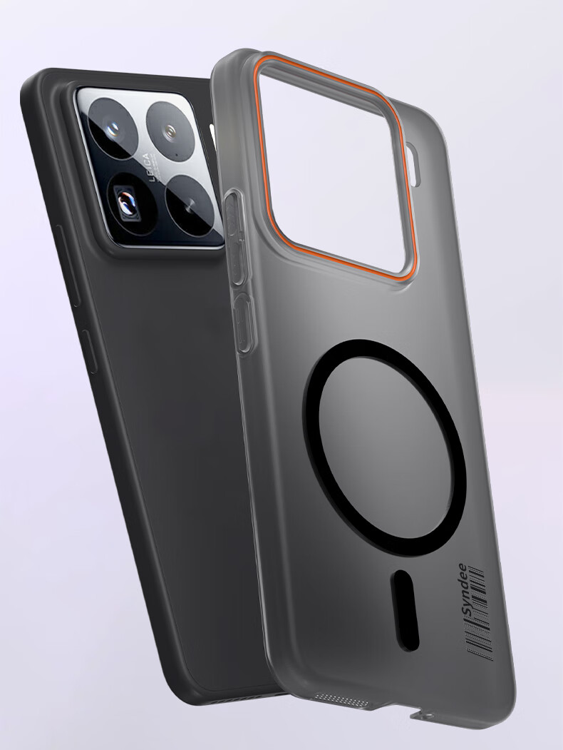 Чехол Baozou для Xiaomi 15 Pro, магнитный, полупрозрачный, тонкий, с защитой от отпечатков пальцев, черный