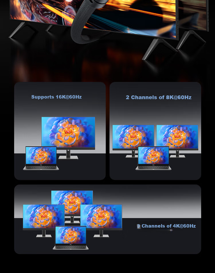 Кабель-удлинитель ULT-unite Thunderbolt 5, мама-папа, 16K HD, 120 Гбит/с, 240 Вт, 0.8 м