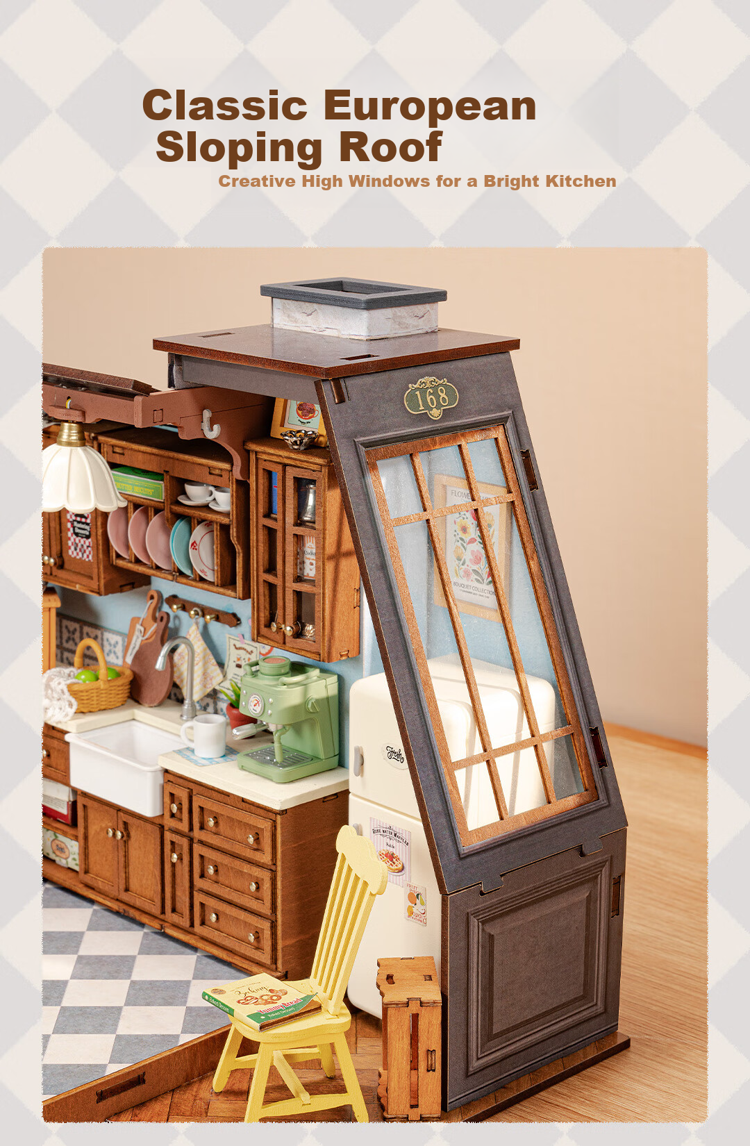 Конструктор Rolife "Пекарня" DIY Dollhouse, подарок на день рождения, День Святого Валентина, Новый год