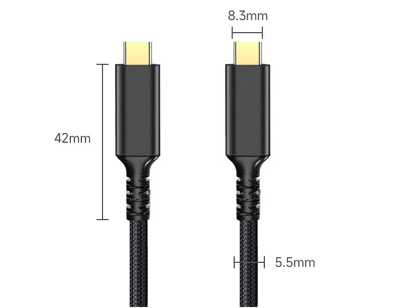 Кабель Yeren USB4 40Gbps Type-C, 8K Thunderbolt 4, PD 240W, 1.5 м