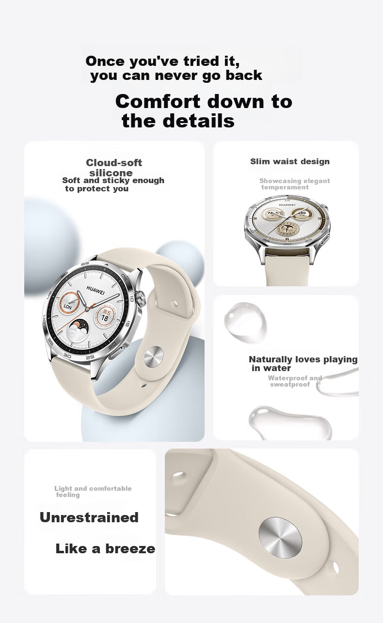 Ремешок для Huawei Watch 5/GT5 Pro/GT3/GT2/GT3 Pro 20мм Белый