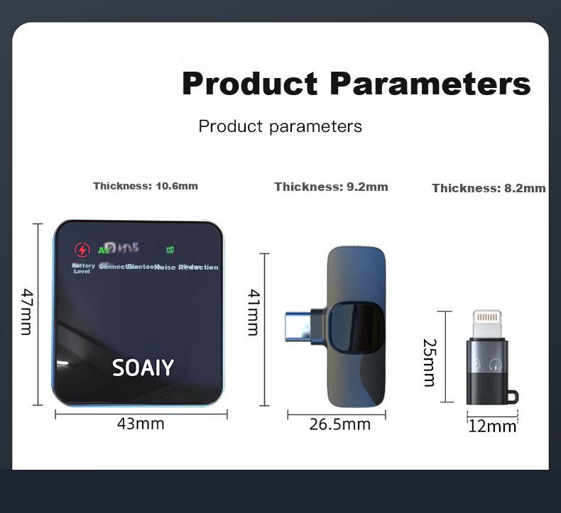 Беспроводной петличный микрофон Soaiy MK52 для Android, профессиональный шумоподавляющий, портативный, для прямой трансляции, записи, TikTok