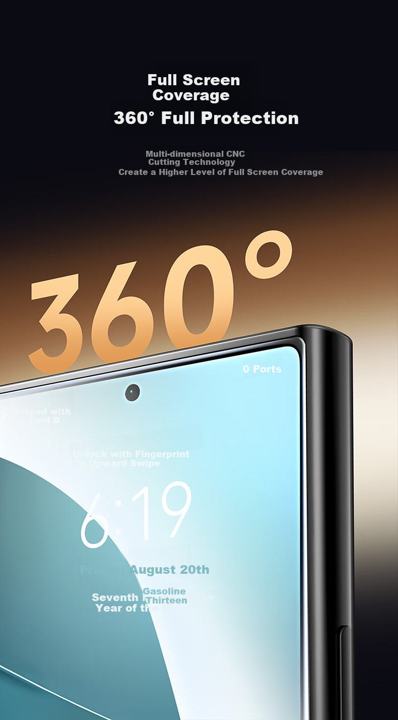 Защитное стекло Mofajiang для Samsung S25 Ultra, ультра-прозрачное, полное покрытие экрана, защита от падений, антибликовое