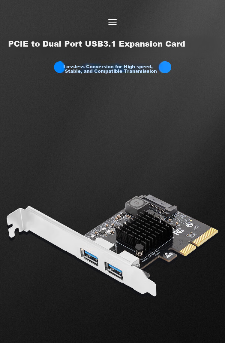 Плата расширения PCI-E к USB 3.1