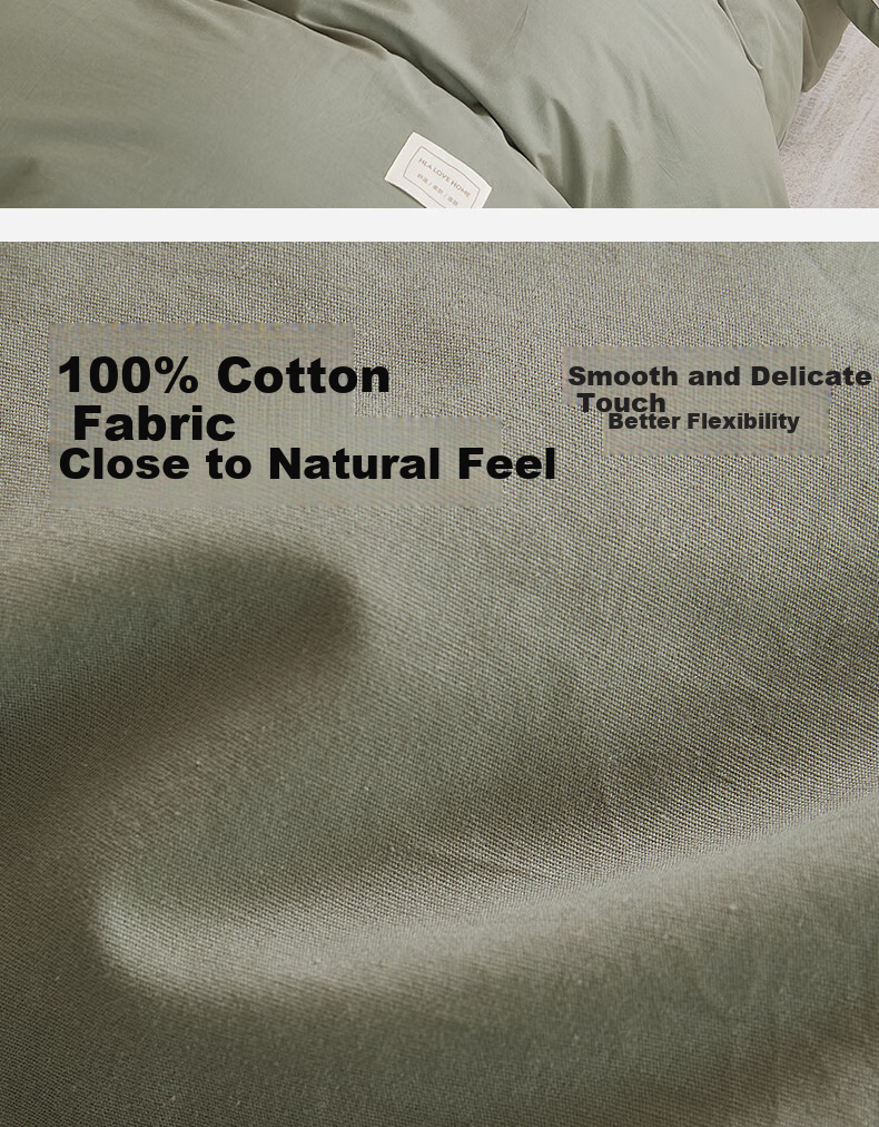 Комплект постельного белья HLA Pure Cotton, 1.8м, синий