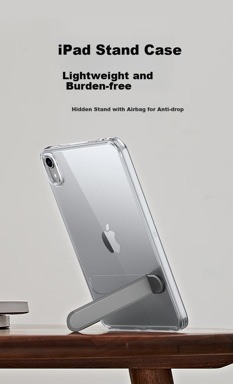 Защитный чехол ESR для iPad Mini 7/6, прозрачный, черный ободок, со скрытой подставкой