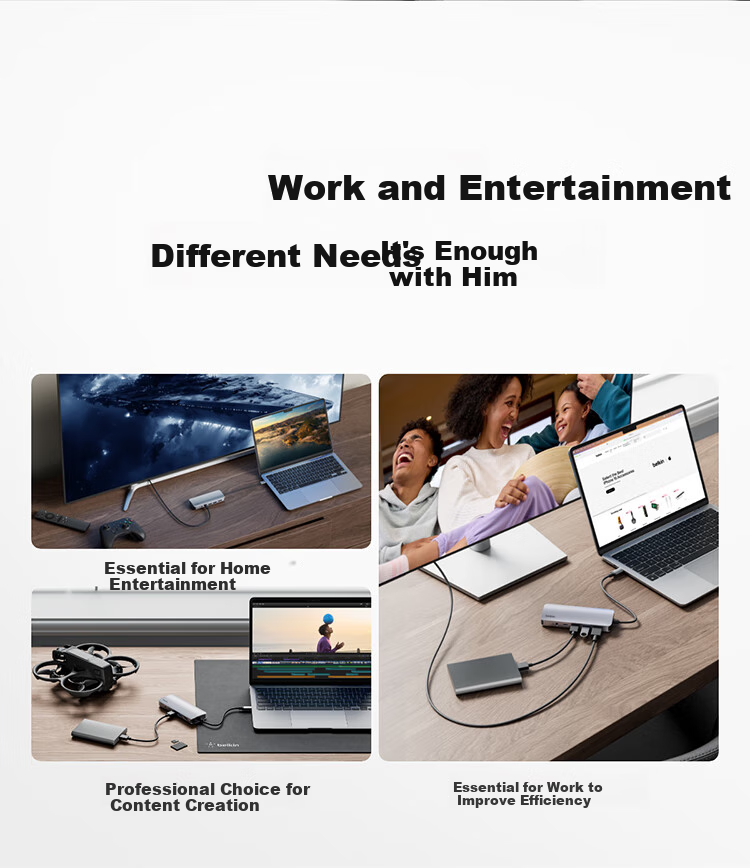 BELKIN Type-C Expansion Dock, 7-в-1 адаптер для iPad, конвертер для Apple Computer, PD 100W, зеркалирование экрана HDMI, кард-ридер USB/SD AVC009-V2
