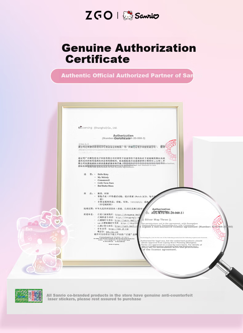 Детские электронные часы ZGO Sanrio, водонепроницаемые, с будильником и подсветкой, для школьников, подарок на Новый год