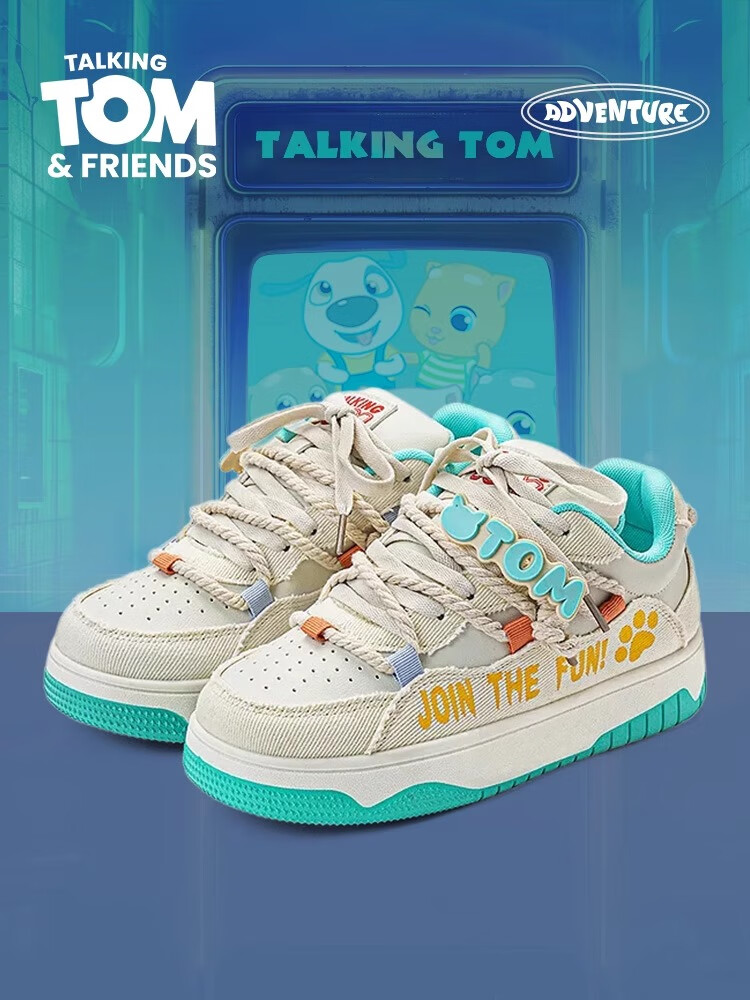 Кроссовки TalkingTom Canvas Shoes для мужчин и женщин, утепленные, универсальные, повседневные, трендовые, бежевые и черные, размер 40