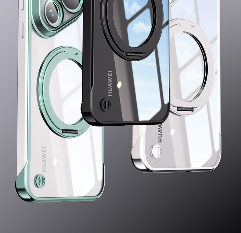 Чехол-накладка Hongzhuo для Huawei Pura70 Pro, серебристый, с магнитной подставкой