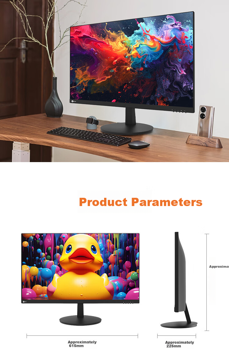 Монитор Lecoo Lenovo 27-дюймовый 120 Гц Full HD, узкая рамка, низкий уровень синего света, для дома и офиса, развлечений, модель B2721-3