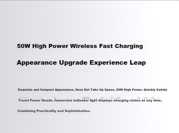 Автомобильное беспроводное зарядное устройство MI 50W, держатель для телефона с супербыстрой зарядкой, два порта для высокоскоростной зарядки, подходит для автомобилей MI Phones/MI YU7