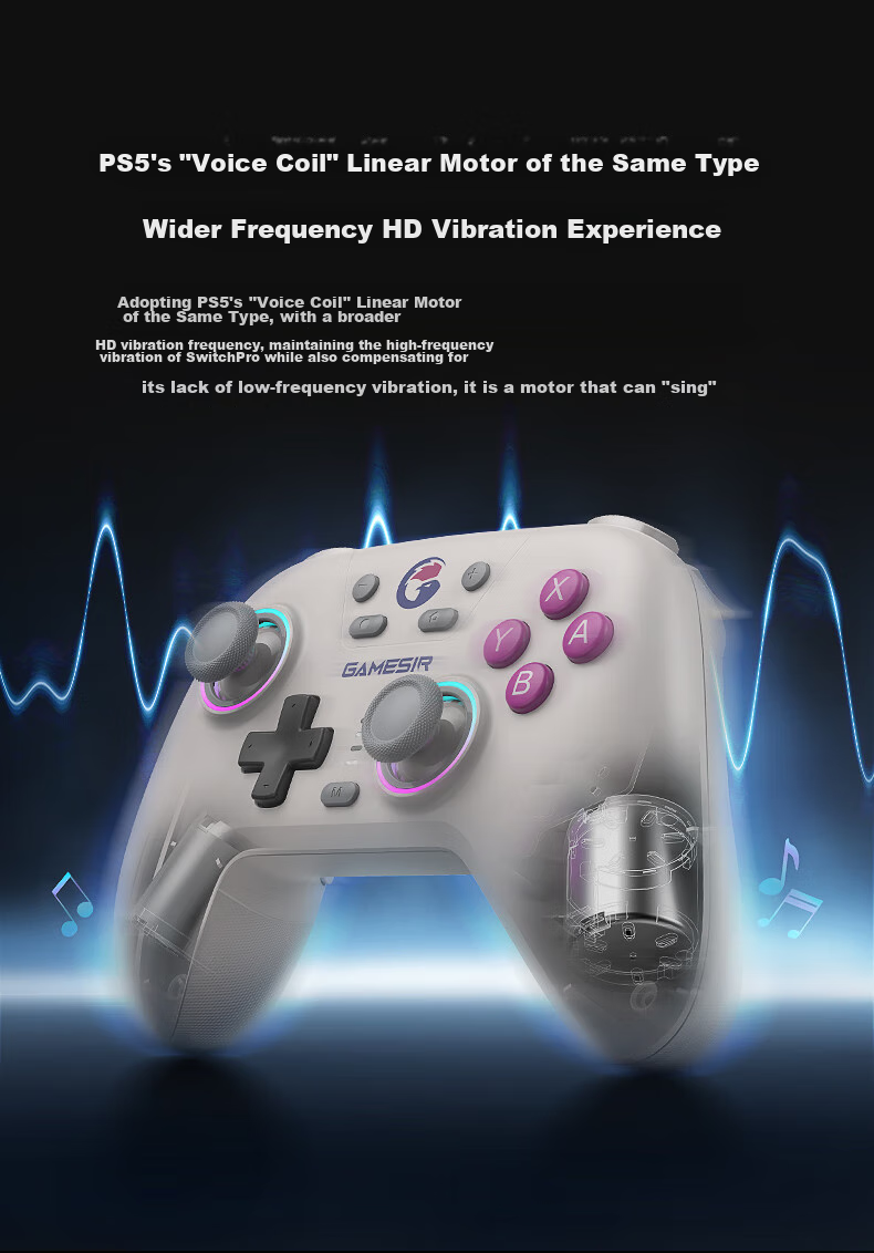 Беспроводной геймпад GAMESIR Star NS Edition T4 Nova Sai Bolan для Nintendo Switch, ПК, Android, Cyber Blue