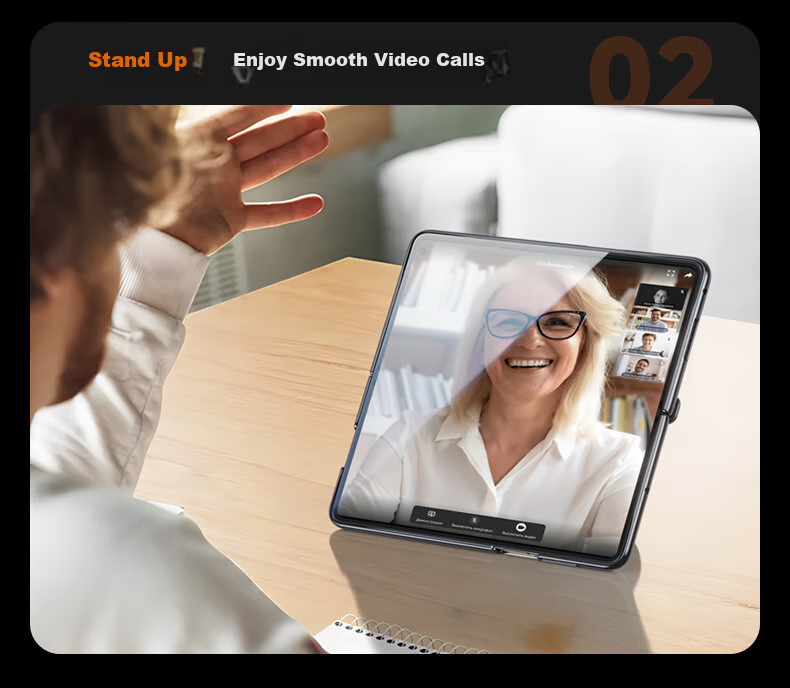 Чехол-книжка Ougedi для Huawei Mate X5, из натуральной кожи, с защитой камеры, противоударный, бизнес-стиль, светло-серый