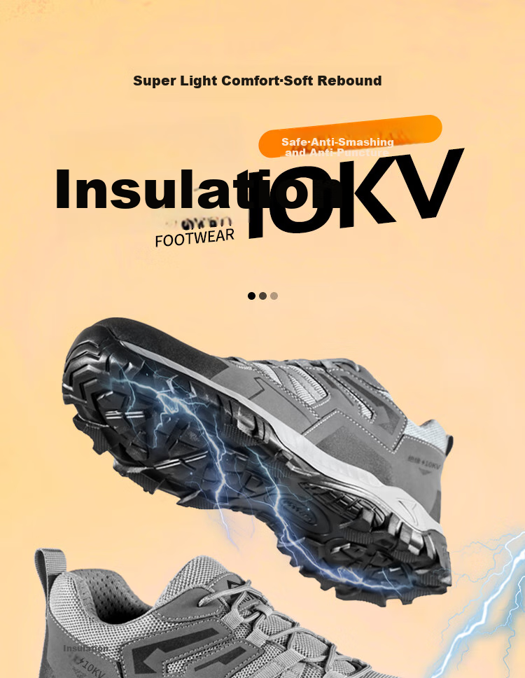 Защитная обувь Jingtu 3159KV-J для мужчин, 10 кВ, антипрокольная, антиударная, размер 43