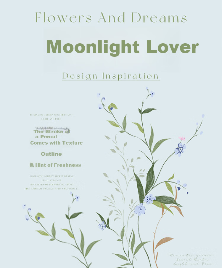 Комплект постельного белья Dohia Home Textile "Moonlight Lover", 1.5-спальный, 100% хлопок, 4 предмета
