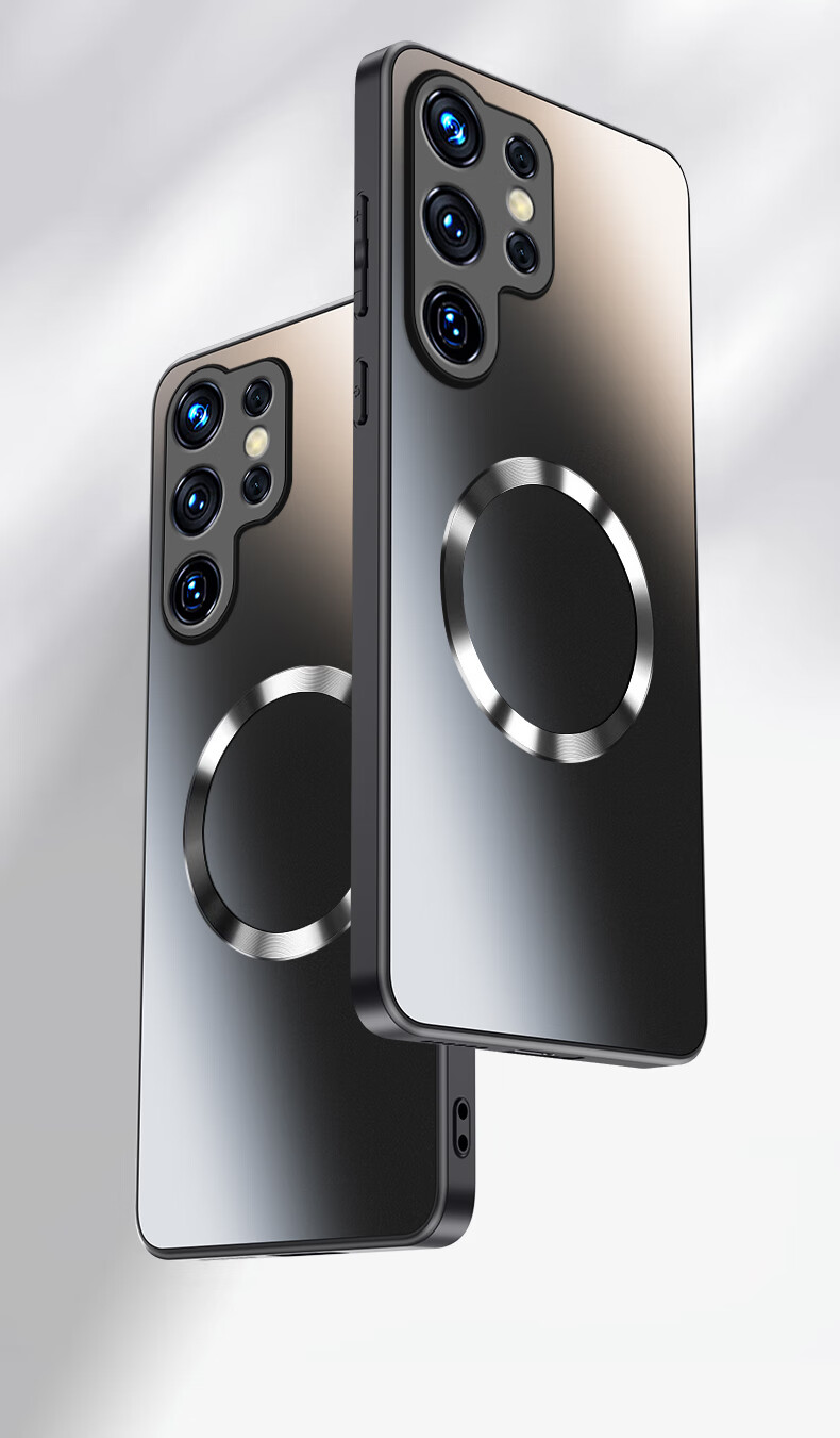Защитный чехол NEYAA AG Frosted для Samsung S25 Ultra, противоударный, ультратонкий, с магнитным кольцом, графитовый черный
