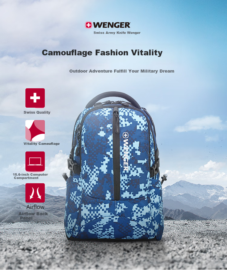 Рюкзак WENGER Swiss Army Knife, для ноутбука 15.6 дюймов, унисекс, деловой, дорожный