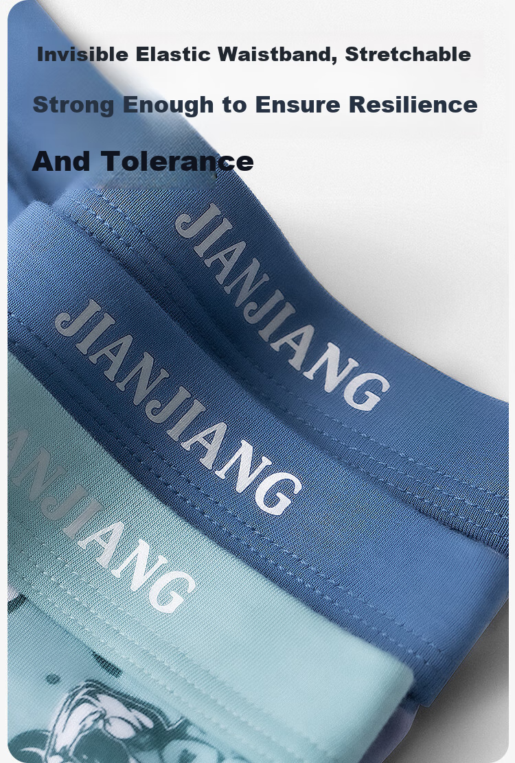 Мужские трусы Jianjiang, боксеры из модала, антибактериальные, для молодых людей, трендовые принтованные, удобные, 3 шт.