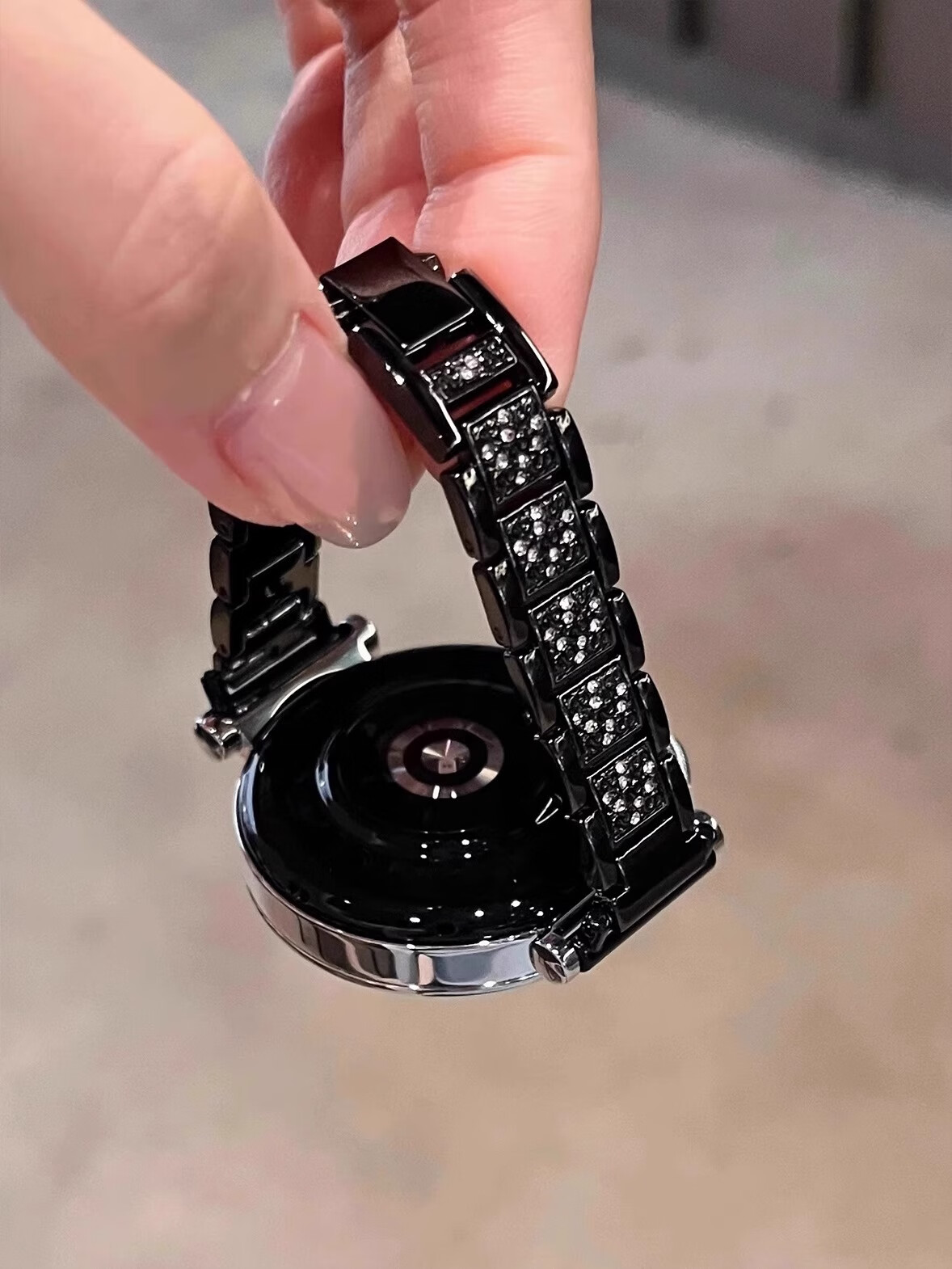 Ремешок CHENSONG для Huawei Watch 5 42mm, GT4/GT5/GT5 Pro, металлический, с полным бриллиантовым дизайном, серебристый