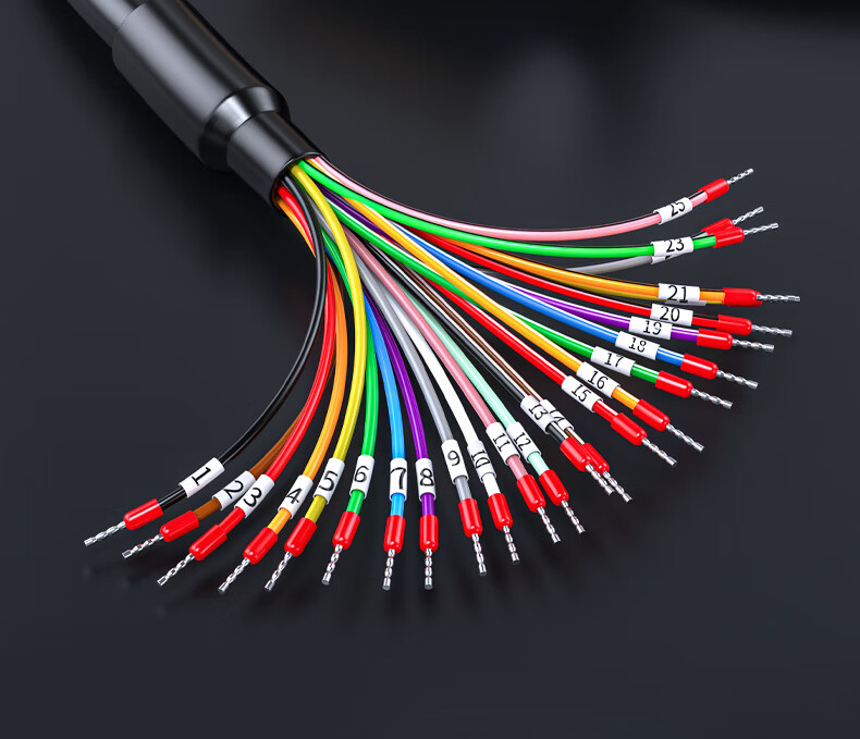 Кабель JUXIN DB9 Female Connector с кабелем, одножильный кабель DB9 с трубкой для маркировки, 9-контактный последовательный порт RS232, соединительный провод DB9 к клемме, 9-жильный двойной экранированный кабель данных, 1 метр