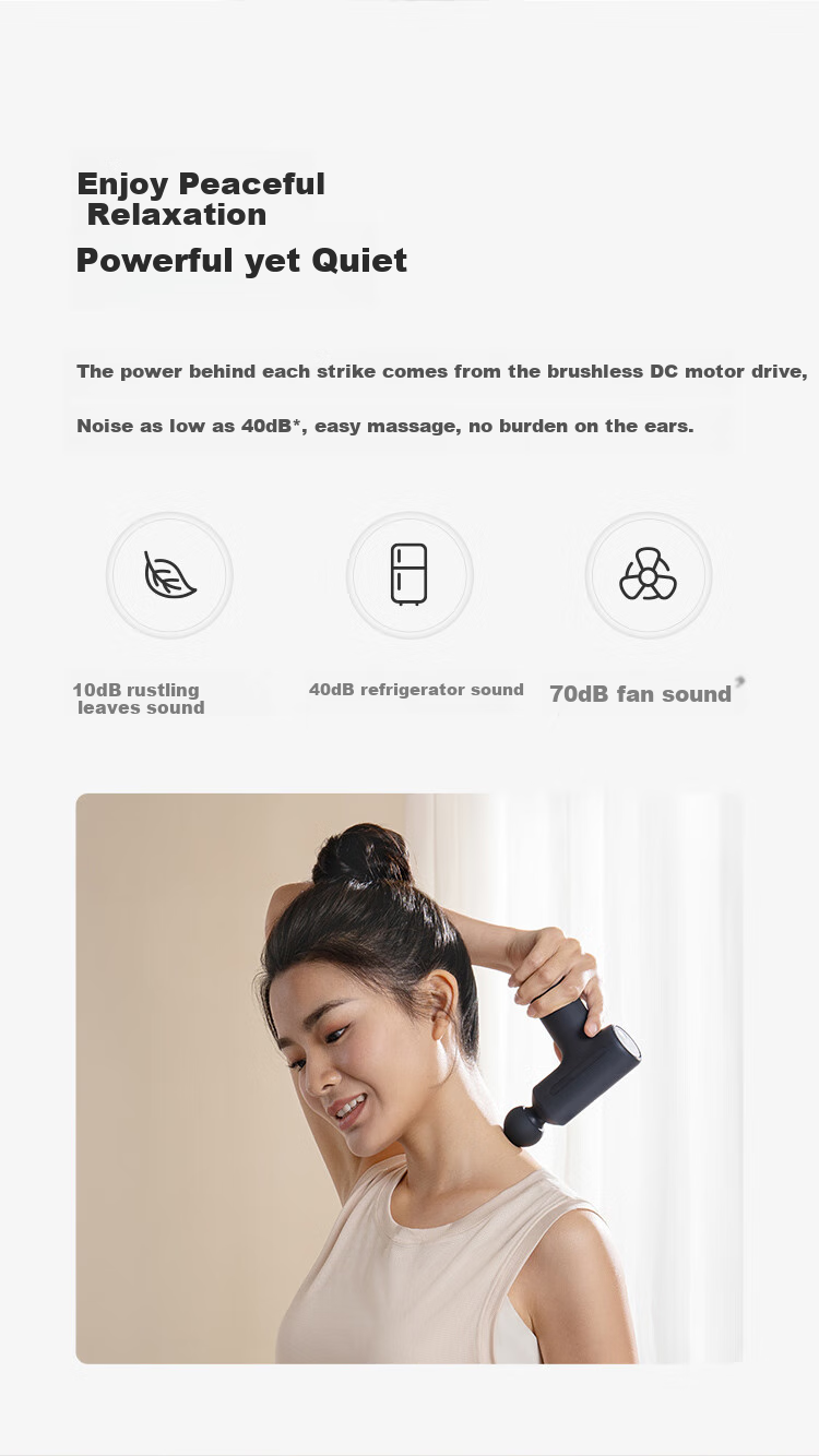 Мини-массажный пистолет Mijia Xiaomi 3, светло-песочный цвет, фитнес-массажер для мышц всего тела, подарок