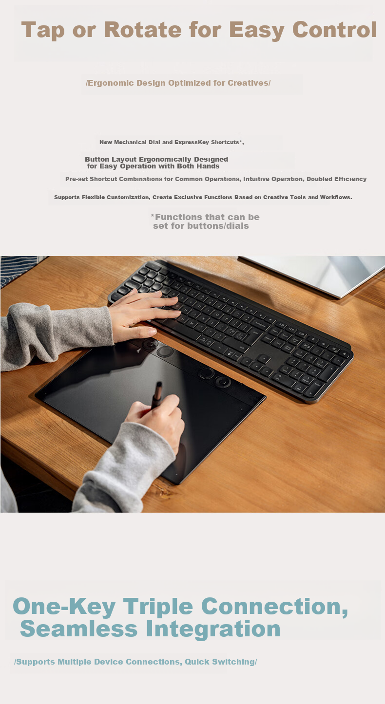 Графический планшет Wacom Intuos Pro 8-го поколения (PTK670), средний размер, беспроводной, Bluetooth, 8192 уровня чувствительности к нажатию