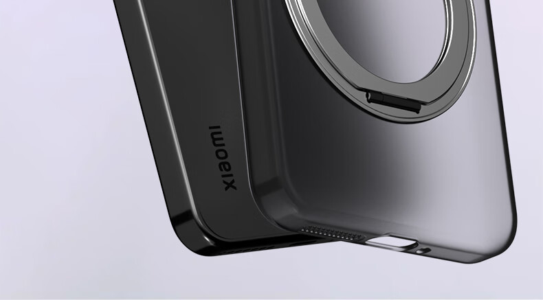 Противоударный чехол Baozou для Xiaomi Mi 15, матовый черный, с магнитной подставкой