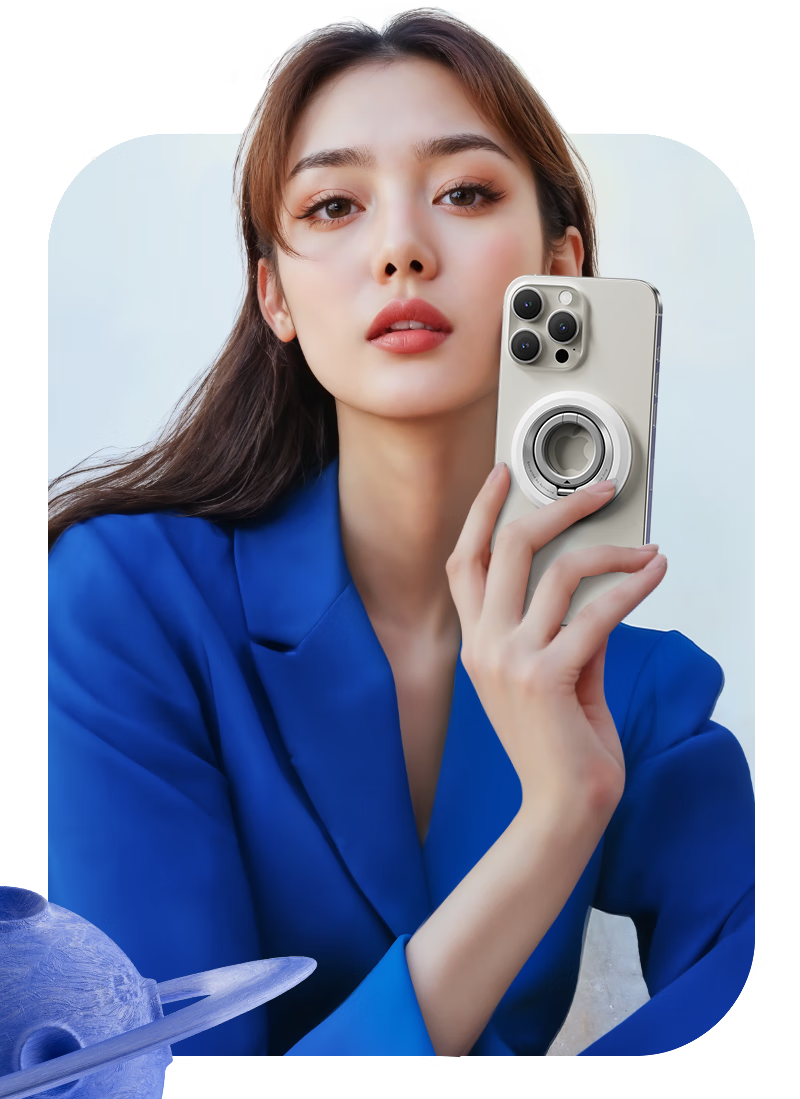 Магнитный держатель Shengwei [Pro Version] для телефона, двойное кольцо, MagSafe, 360 градусов, складной, портативный, для Apple 17 Pro iPad, настольный