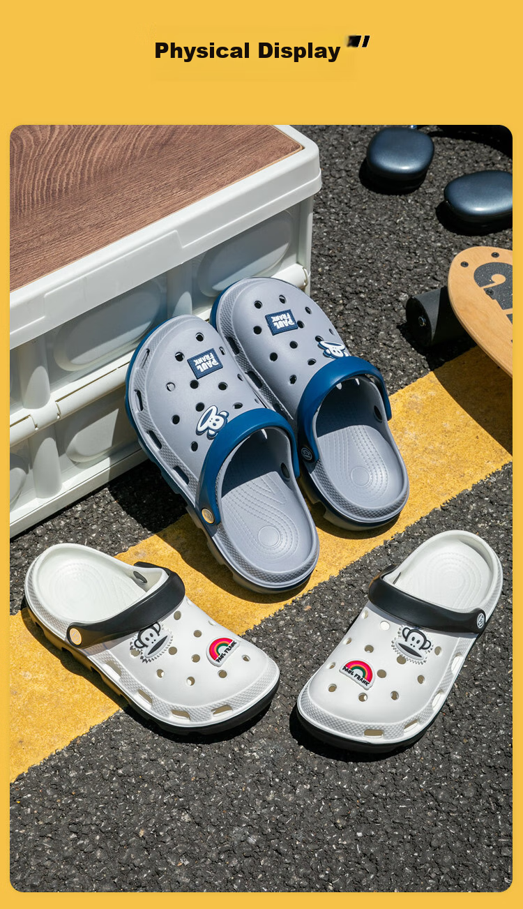 Женские сандалии Paul Frank, перфорированные, для сада, уличные, повседневные, дышащие, с мягкой подошвой, двойного назначения, белые, размер 40-41