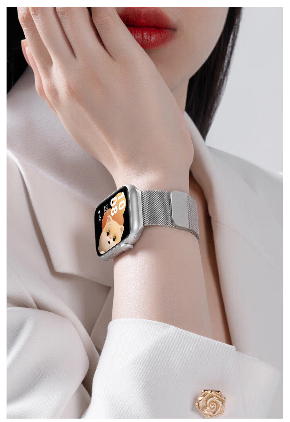 Ремешок Iboann Milanese Magnetic для HONOR Watch 5, водонепроницаемый, из нержавеющей стали, металлический, с магнитной застежкой, аксессуар для умных часов