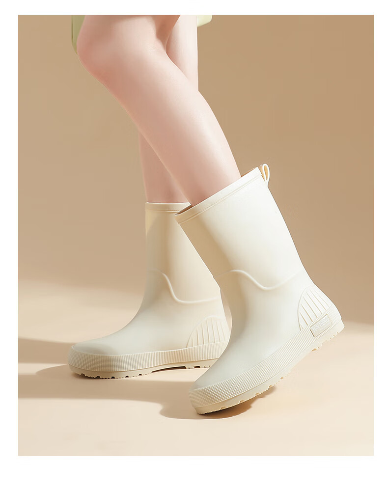Женские модные резиновые сапоги FOOTOPPO, водонепроницаемые, короткие, средней длины, нескользящие, для взрослых и девушек