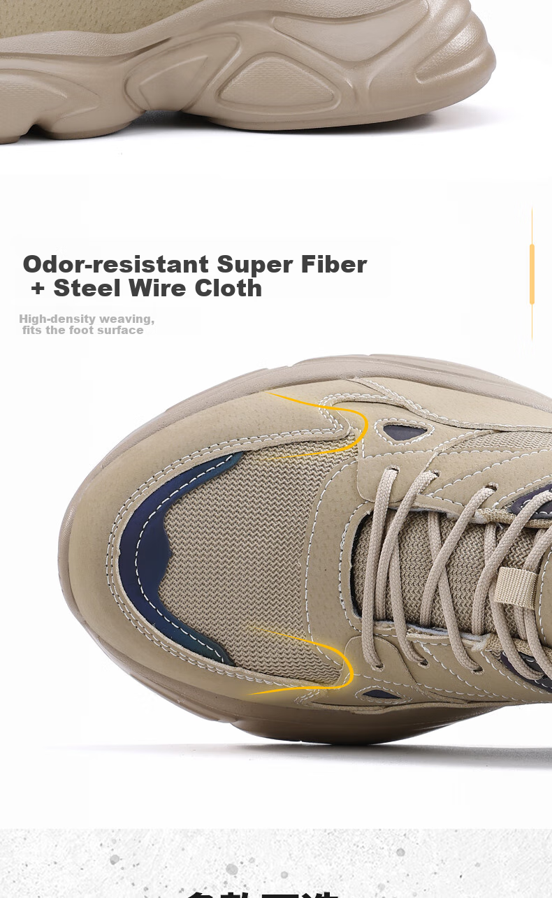 Рабочие ботинки Weierdun Safety Shoes, мужские, с защитой от прокола и удара, дышащие, сверхлегкие, износостойкие, для строительной площадки, размер 43