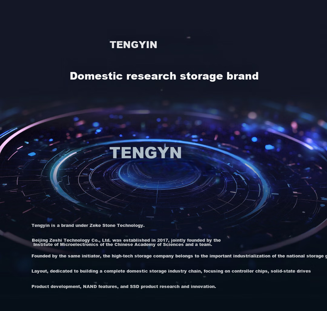 Портативный твердотельный накопитель TENGYN P2000 1 ТБ, 2100 МБ/с, полуночно-черный
