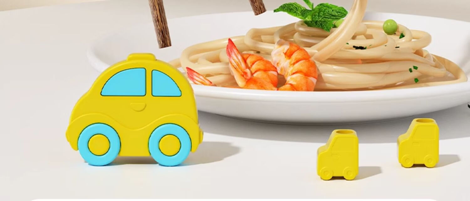 Детские тренировочные палочки COOKSS, из массива дерева, для детей от 2-3 лет и 6 лет, деревянный вспомогательный инструмент для кормления малышей, для тренировки и обучения малышей, силиконовые нескользящие