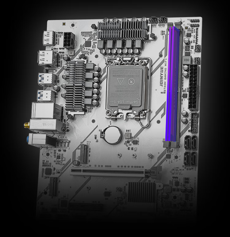 Материнская плата JGINYUE B760M GAMING, DDR4, LGA 1700