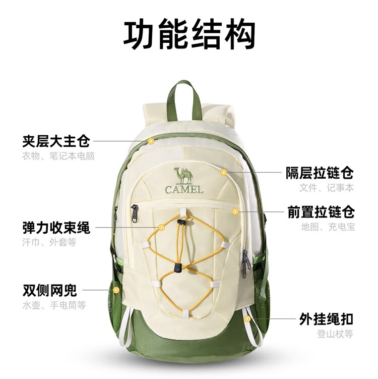Рюкзак CAMEL Lightweight Hiking Backpack, водонепроницаемый, для путешествий и спорта, 15-22 л, зеленый