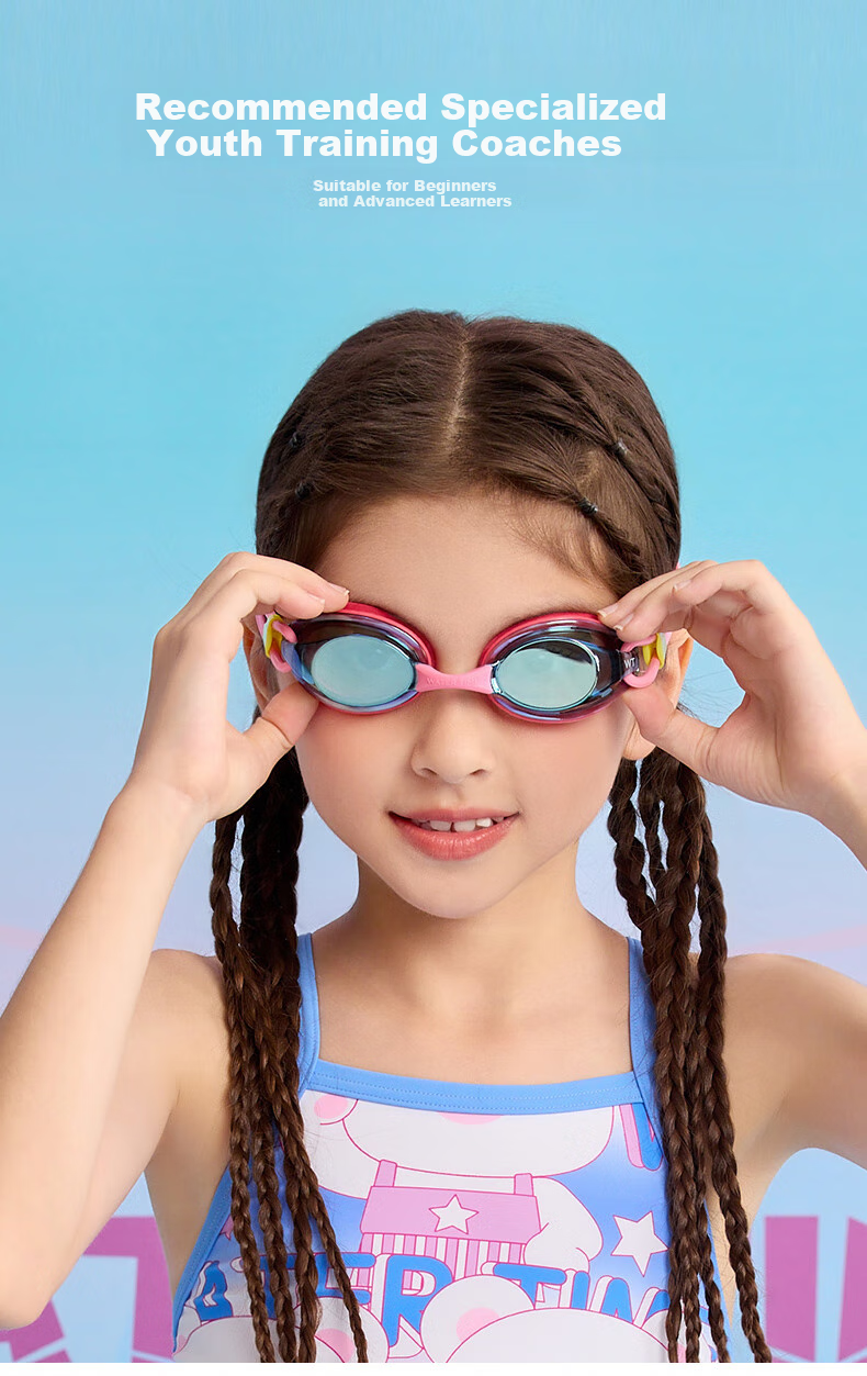 Детские очки для плавания WATERTIME, профессиональные, противотуманные, для возраста 6-12 лет, штормовой синий