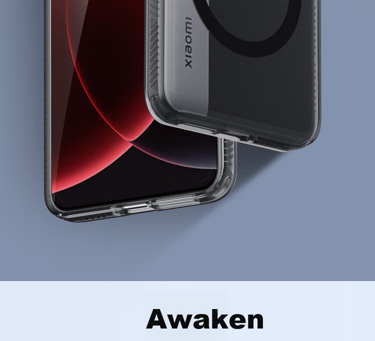 ESCASE Магнитный противоударный чехол для Xiaomi 15 Ultra, тонкий матовый чехол с легким песком, износостойкий защитный чехол для мужчин и женщин, прозрачный черный