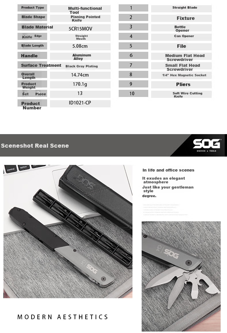 Мультитул SOG Q4 Series, складной нож, тактические плоскогубцы, спасательное снаряжение для выживания