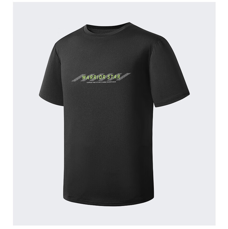 Мужская футболка Warrior с коротким рукавом, летняя, спортивная, с круглым вырезом, черная, размер L
