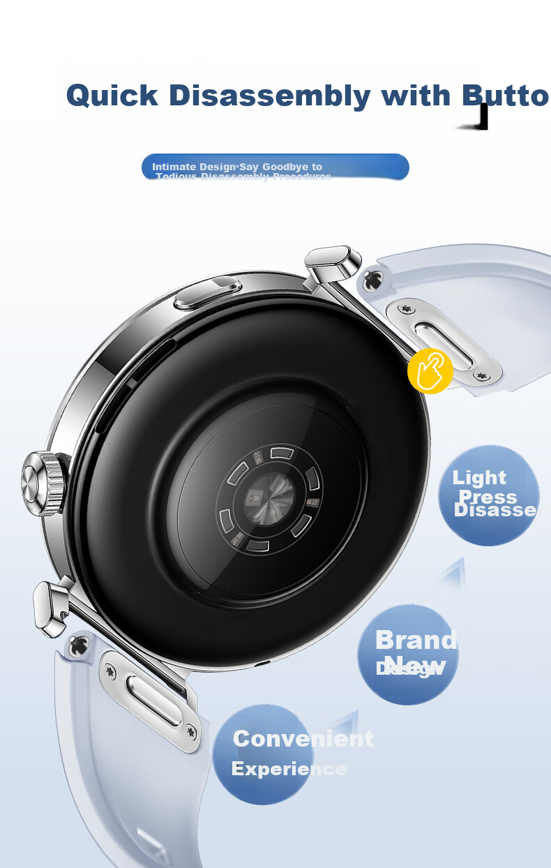 Ремешок Xiaopijiang для Huawei Watch GT6/GT5Pro, силиконовый, с узором "ледяной кристалл", женский, универсальный для 42/41мм циферблата, черный
