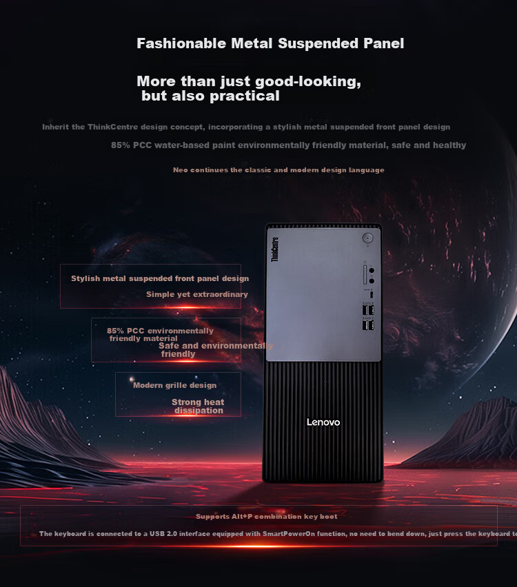 Настольный компьютер Lenovo ThinkCentre P900c High-Performance Commercial Office Desktop Computer (I7-14700, 16GB DDR5, 512GB+2TB) 23.8-Inch Subsidies