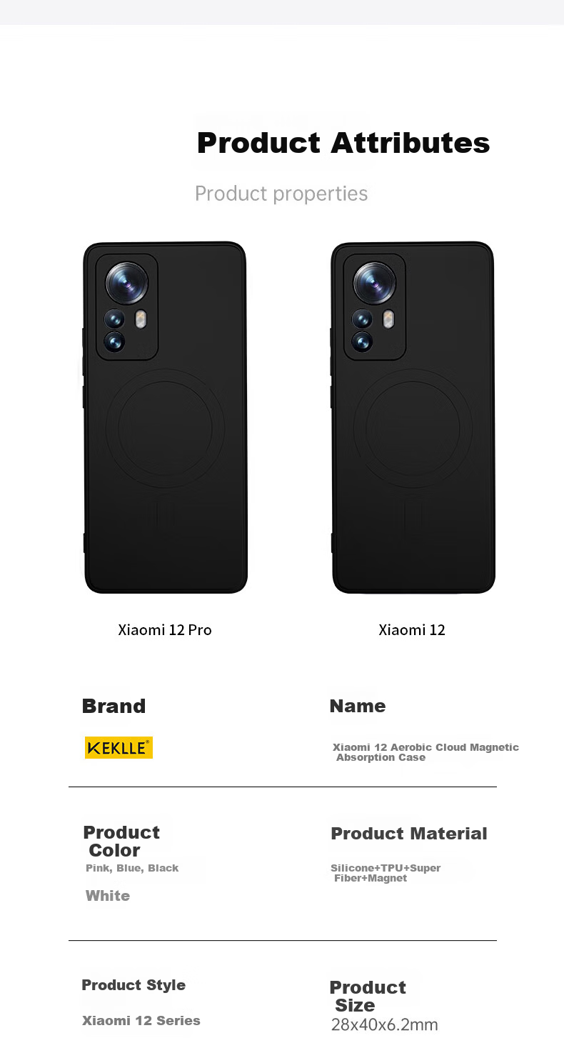 Чехол KEKLLE для Xiaomi 12 Pro, Лавандовый Пурпурный, Жидкий Силикон, Магнитный, Полная Защита Линз, Противоударный, С защитой камеры