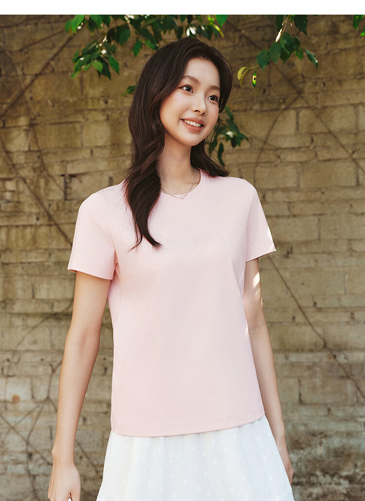 Женская футболка Semir, короткий рукав, укороченный крой, летняя, размер S, светло-цветочный серый