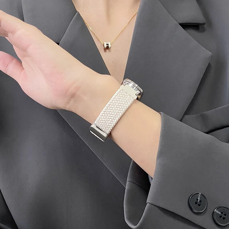 Ремешок Iboann из плетеного нейлона с магнитной застежкой для Xiaomi Band 9/10, совместимый с Xiaomi Band 8, дышащий летний стиль, универсальный аксессуар для Xiaomi 9/8, цвет "Звездное небо"