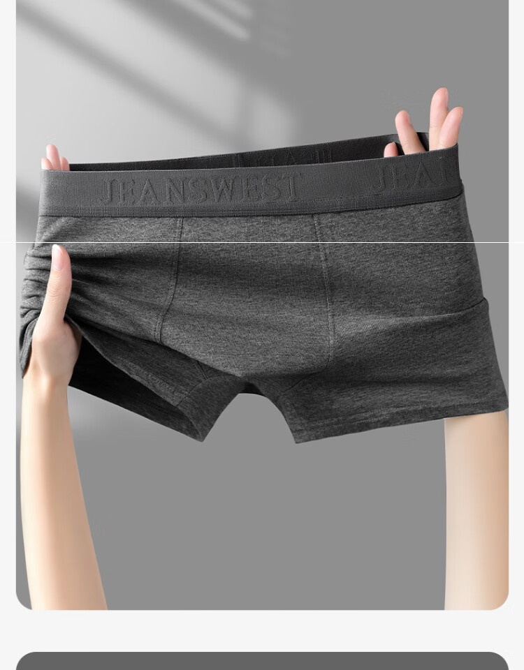 Мужское нижнее белье Jeanswest, 4 шт., боксеры, чистое хлопок, антибактериальные, дышащие, большие размеры, для молодежи