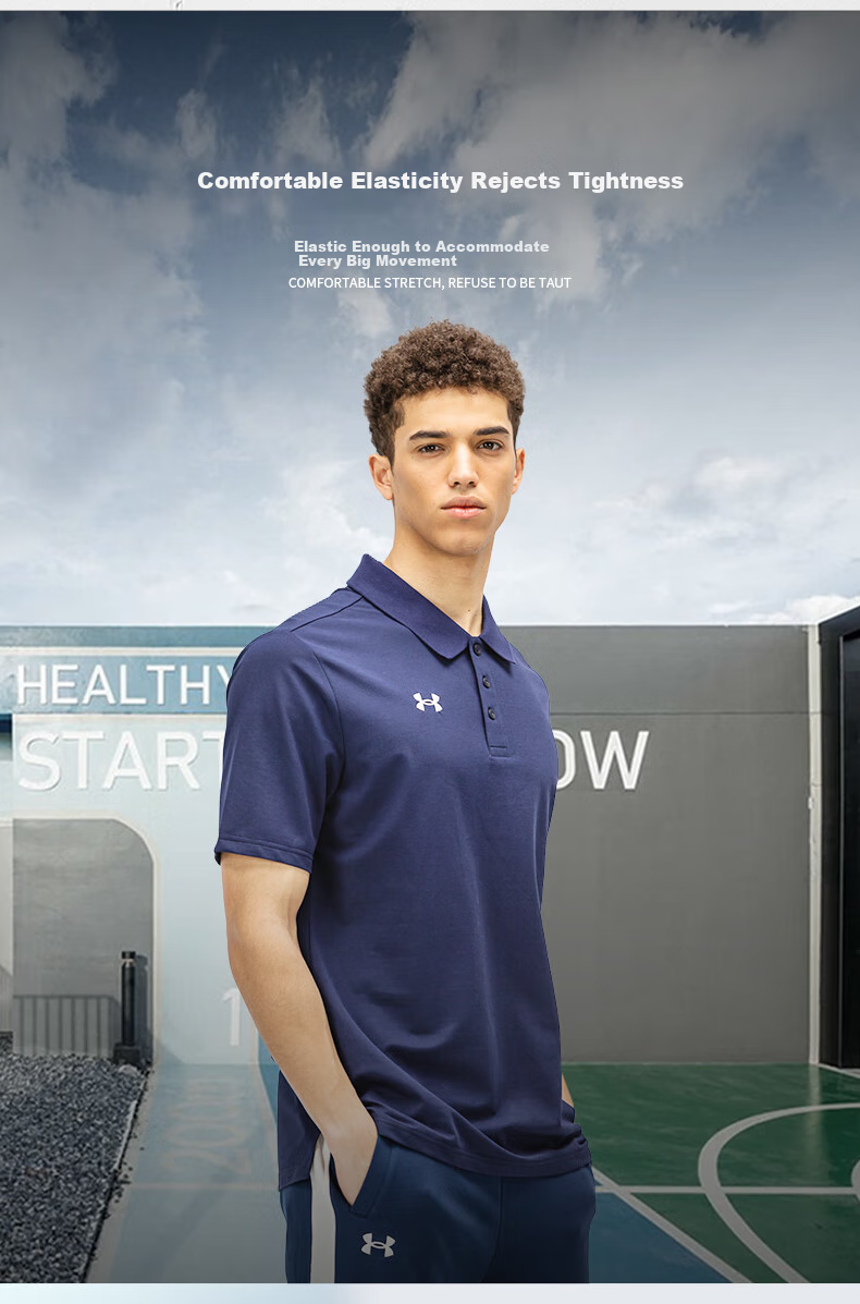 Футболка поло Under Armour мужская, летняя, повседневная, свободная, дышащая, быстросохнущая, для гольфа и бизнеса, с воротником